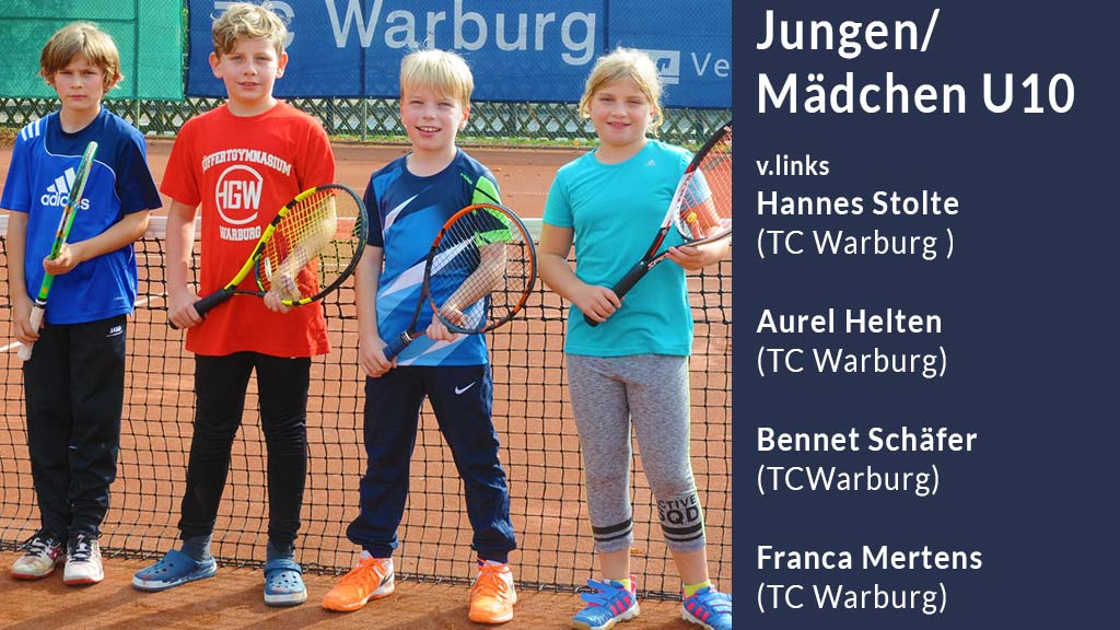 Stadtmeisterschaften Tennis Jugend Jungen und Mädchen U10 2017